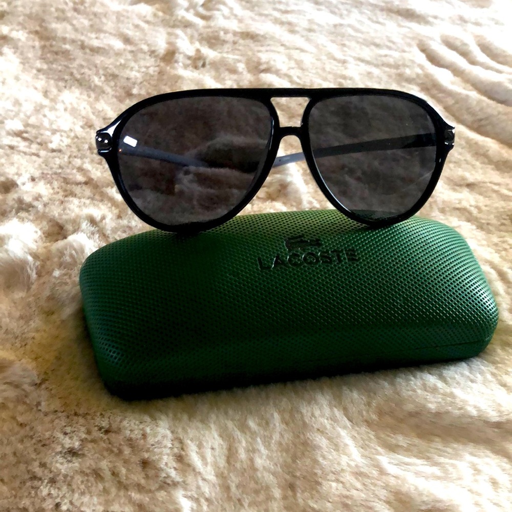 Lacoste Aviator Plastic Sunglasses with magnetic extendable arms